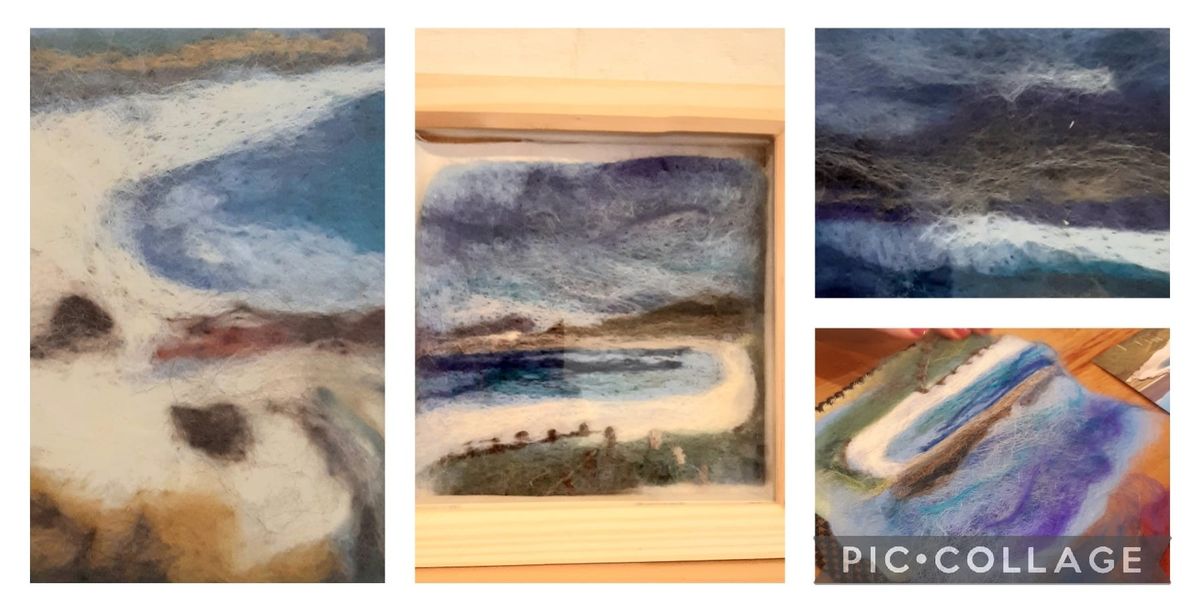 Scrapadoo Needlefelting landscape Workshop 