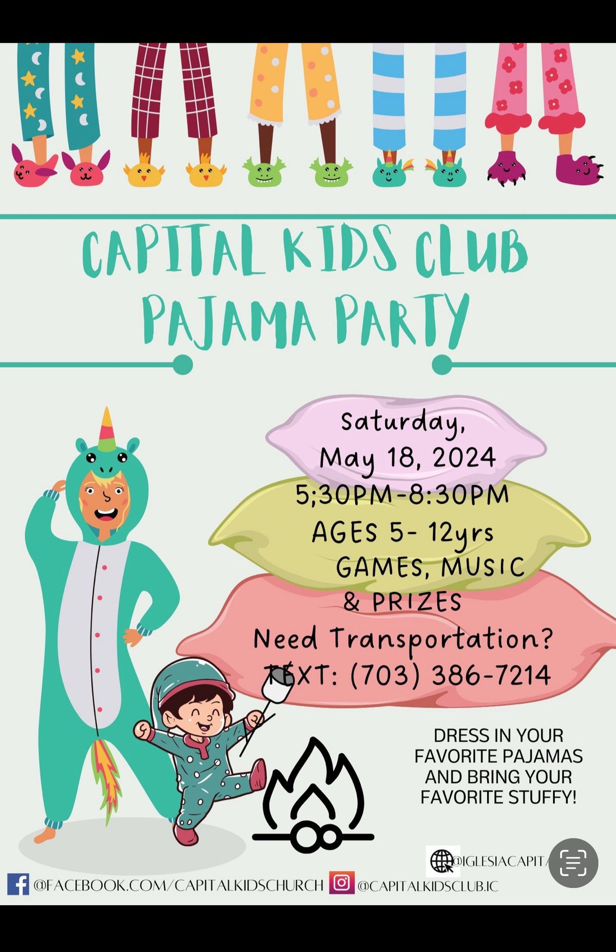 Capital Kids Club. Pajama  Party