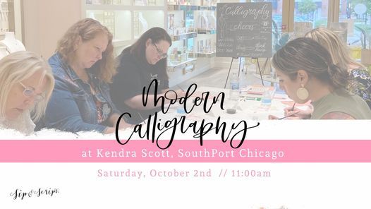 Modern Calligraphy at Kendra Scott, Chicago SouthPort