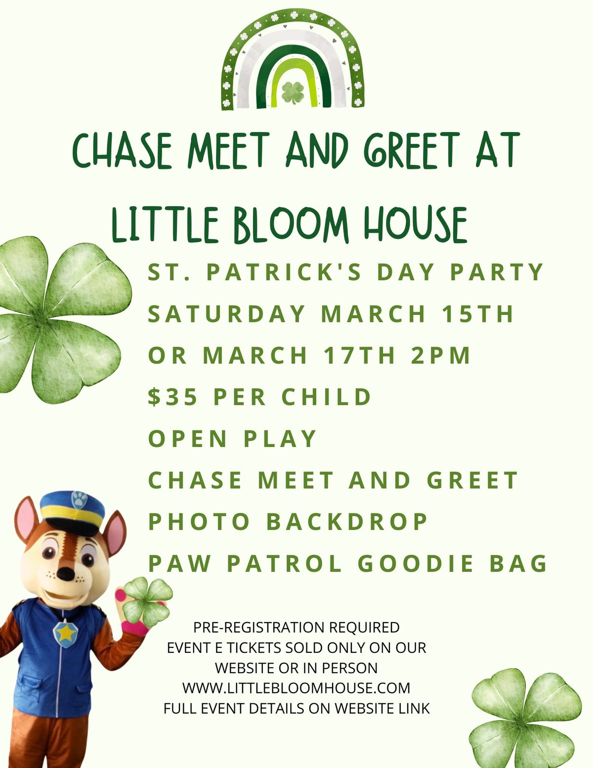 Paw patrol chase meet and greet! 