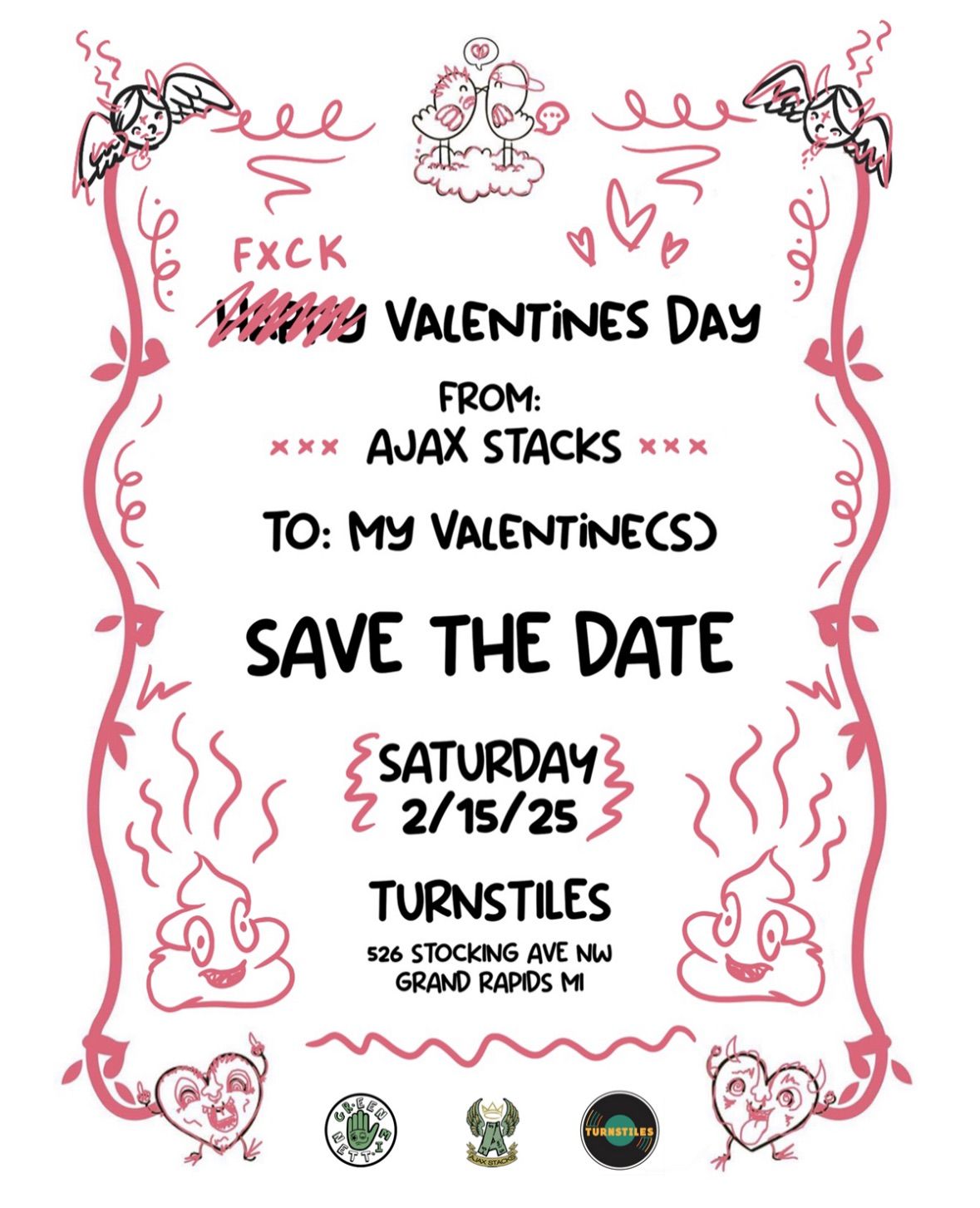 FXCK Valentine\u2019s Day Party @ Turnstiles! (Saturday FEB 15th) \ud83d\udda4