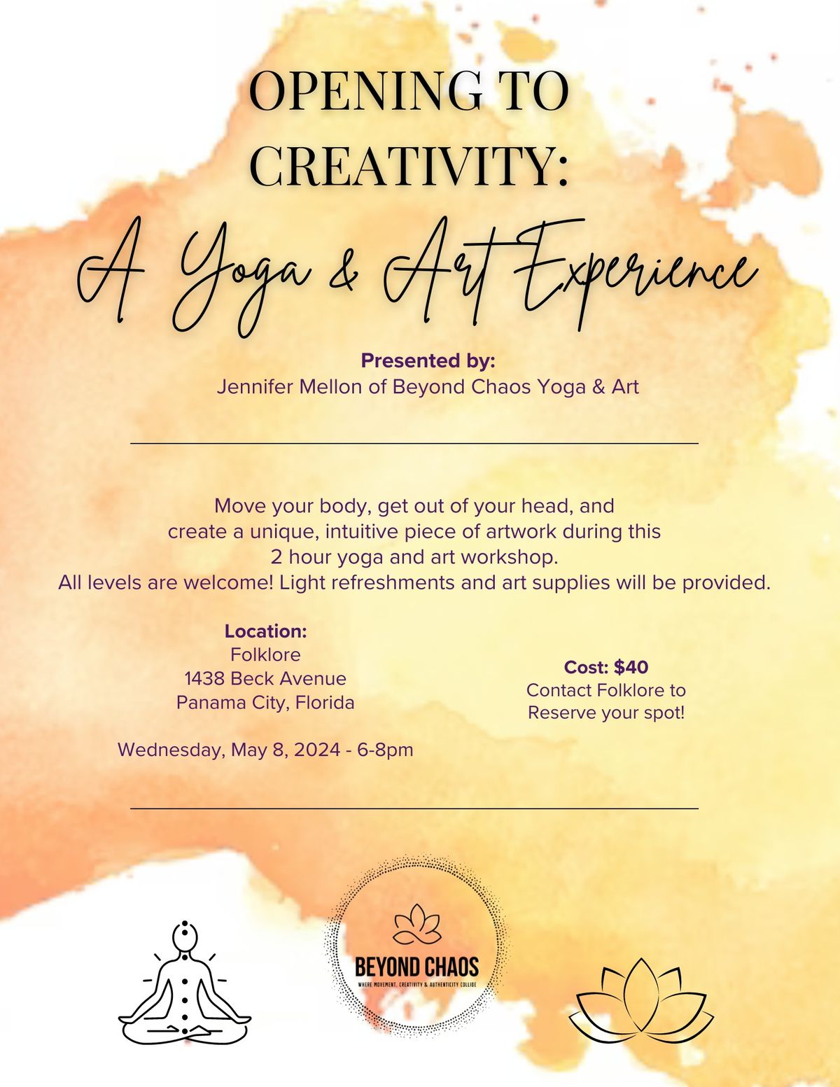 Opening To Creativity: A Yoga and Art Experience