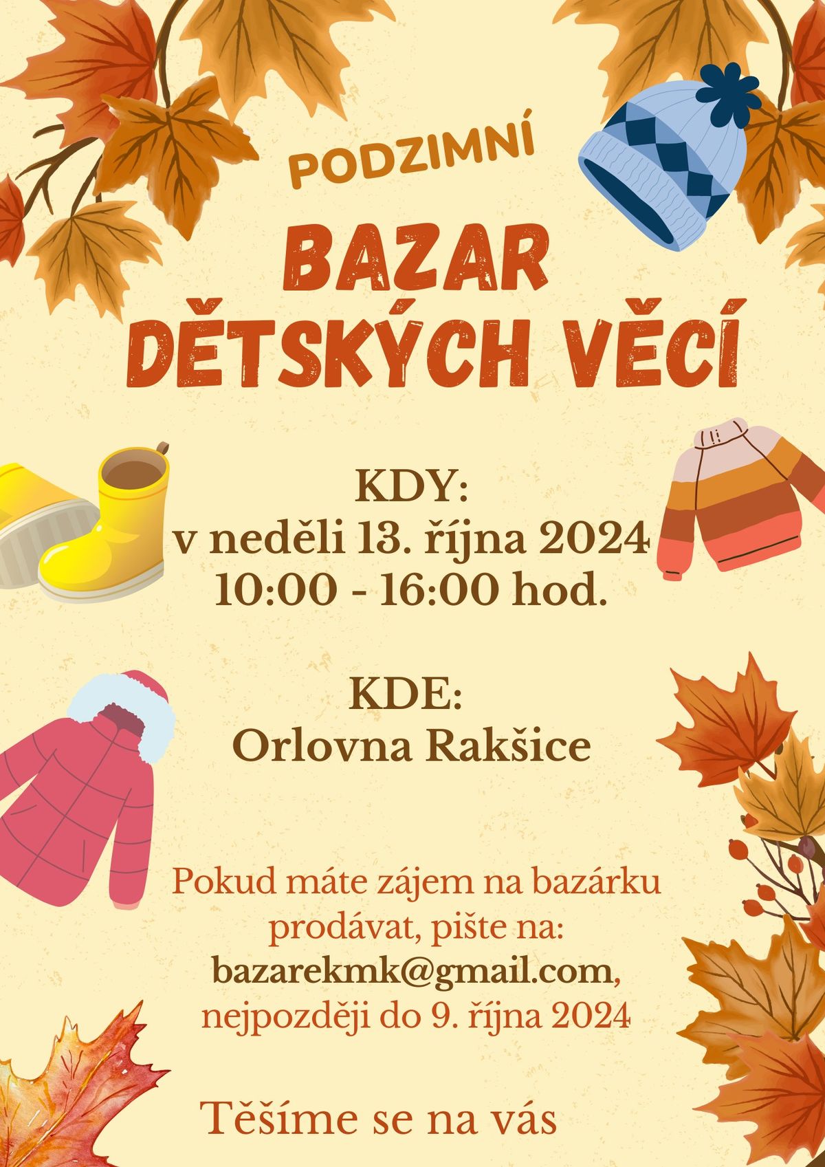 Podzimn\u00ed bazar d\u011btsk\u00fdch v\u011bc\u00ed