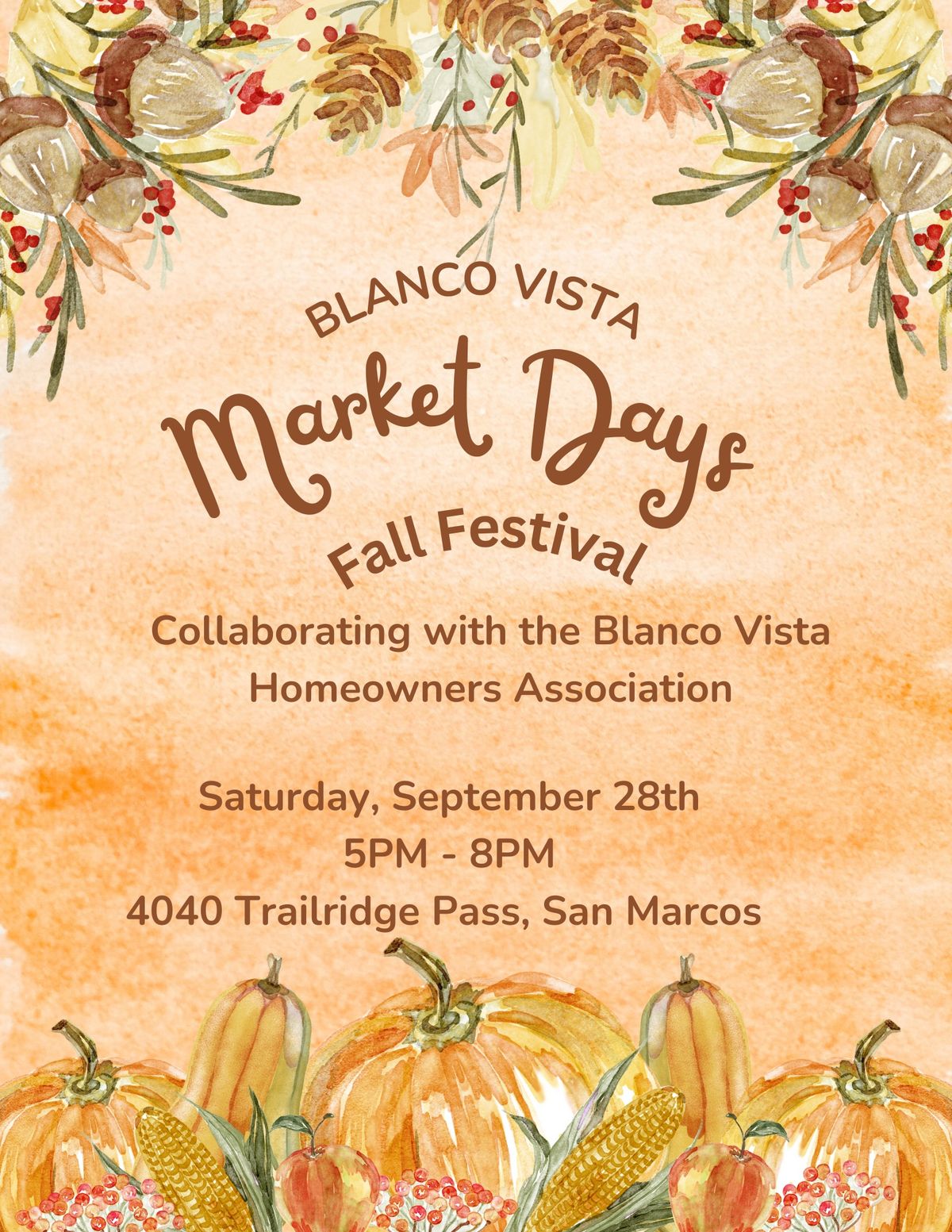 Blanco Vista Market Days - September 