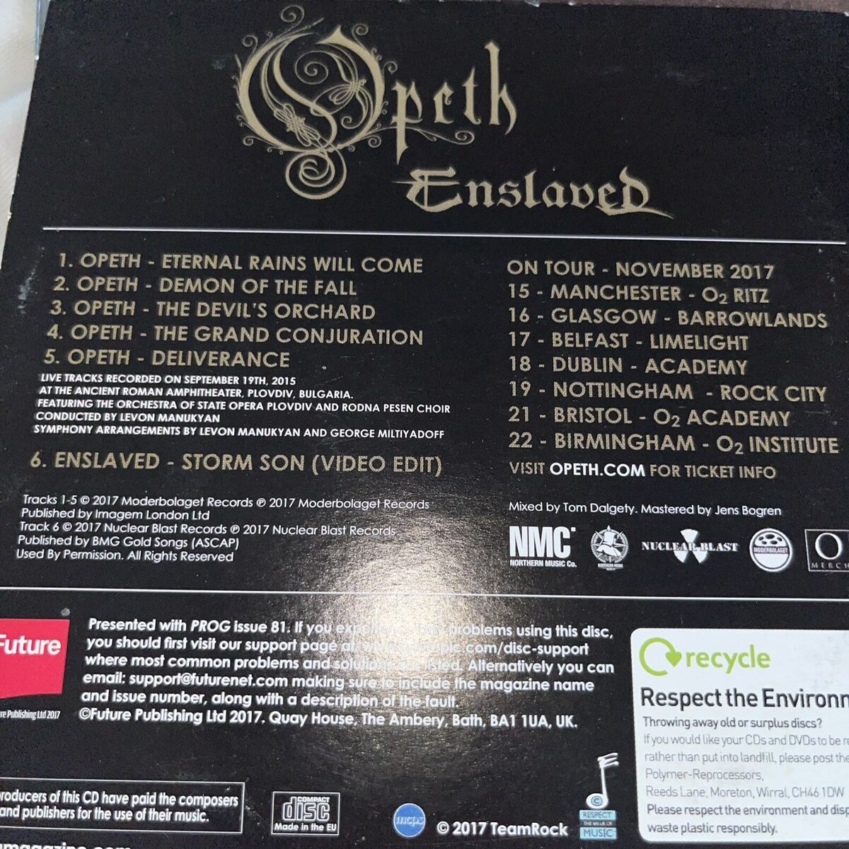 Opeth Bristol Tickets