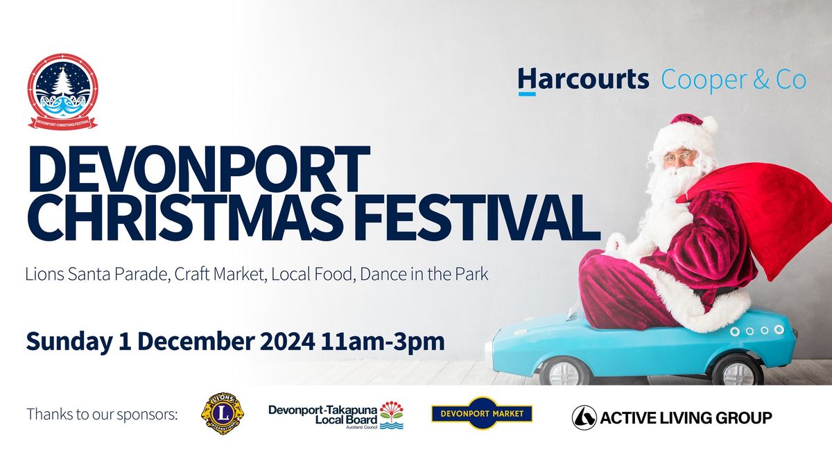 Devonport Christmas Festival and Harcourts Cooper & Co Lions Santa Parade