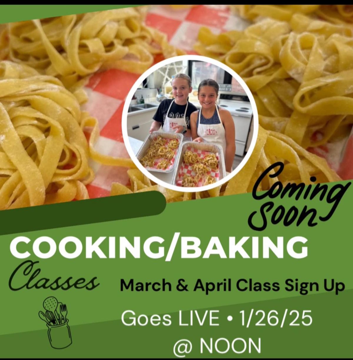 March & April Cooking\/Baking Class Sign Up 