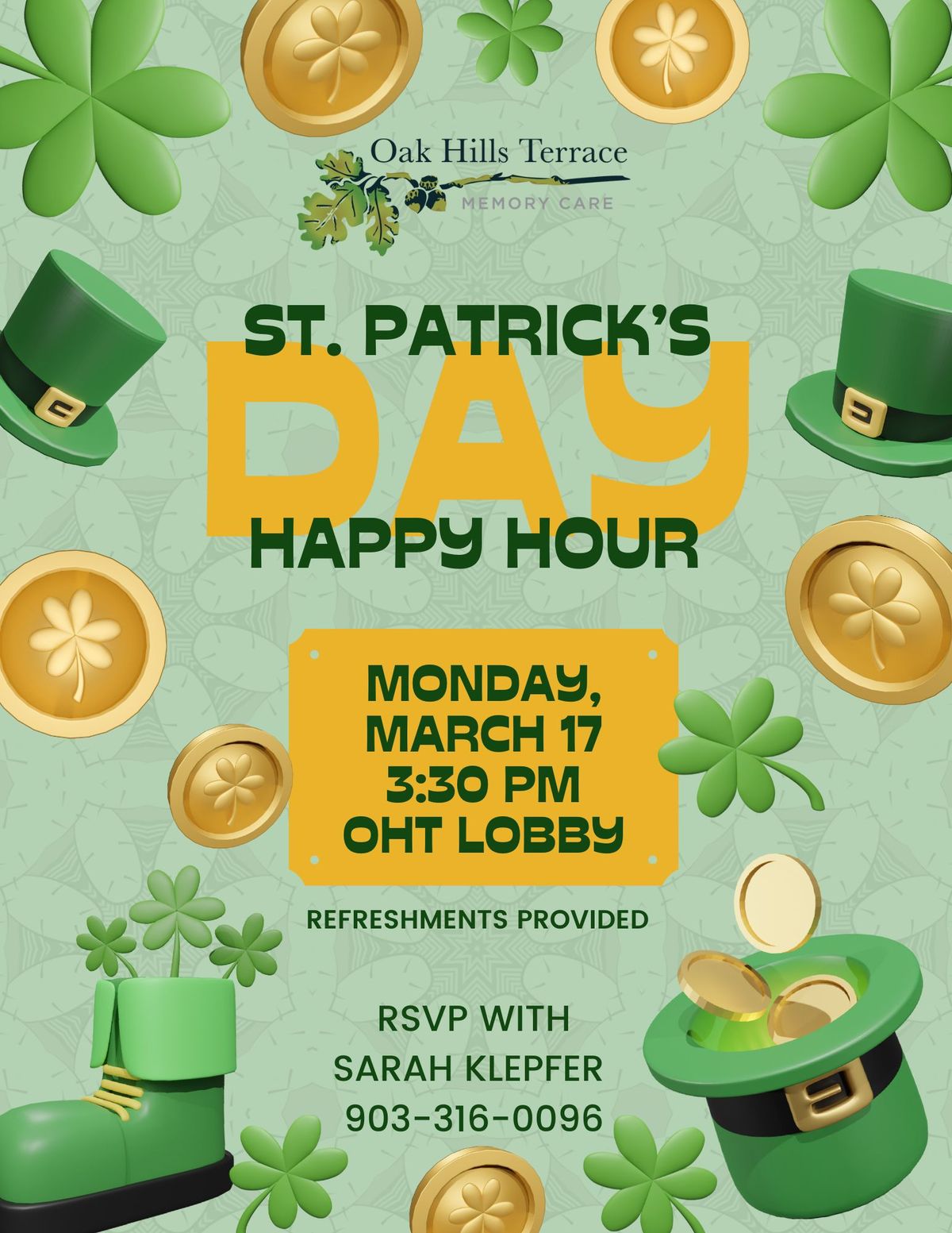 ST. PATRICK'S DAY- HAPPY HOUR