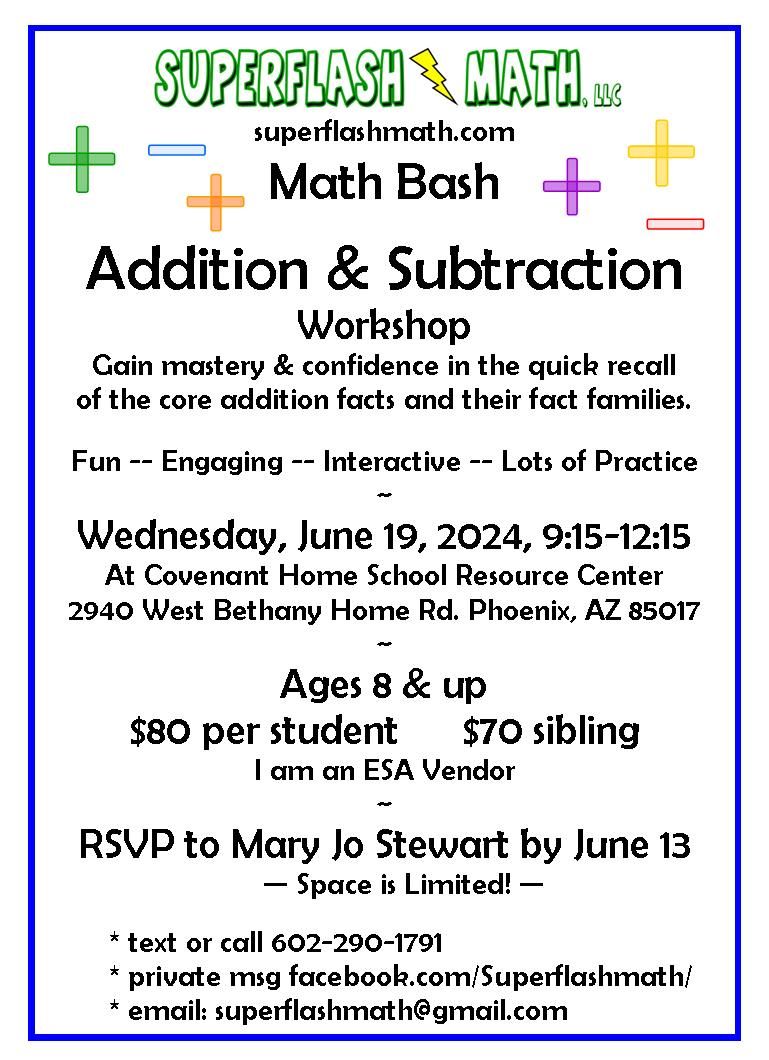 SuperFlash Math Addition & Subtraction Math Bash