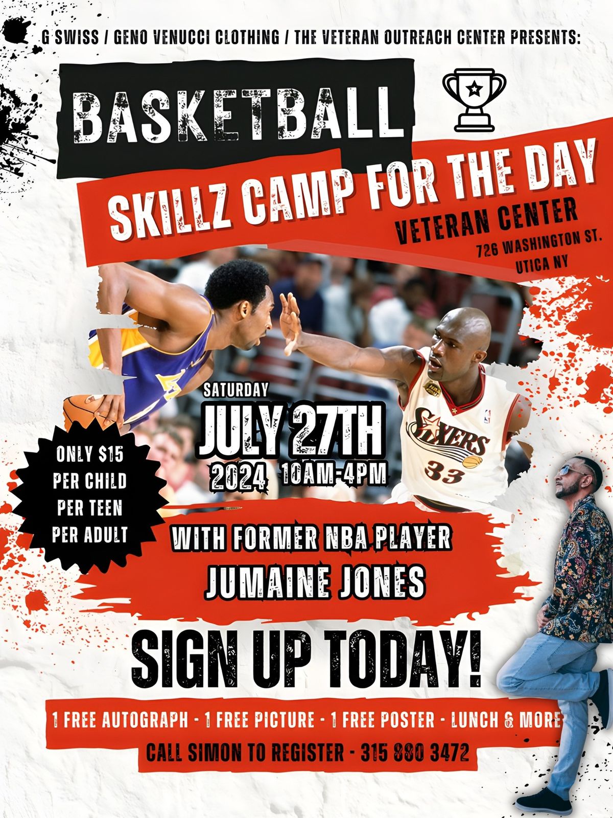 G Swiss Presents Youth Basketball Skillz Day Camp Hosted By Former NBA player Jumaine Jones 