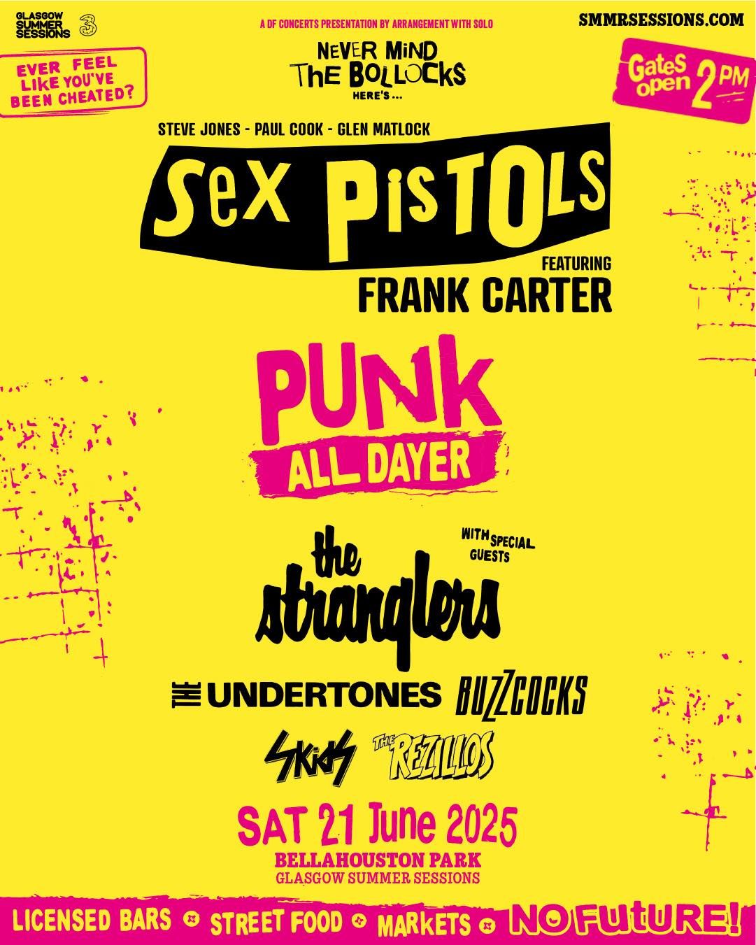 Glasgow Summer Sessions - Sex Pistols with Frank Carter at Bellahouston Park