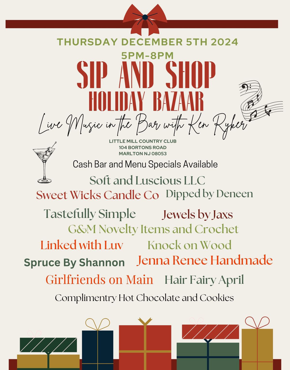 Little Mill Sip and Shop Holiday Vendor Event 