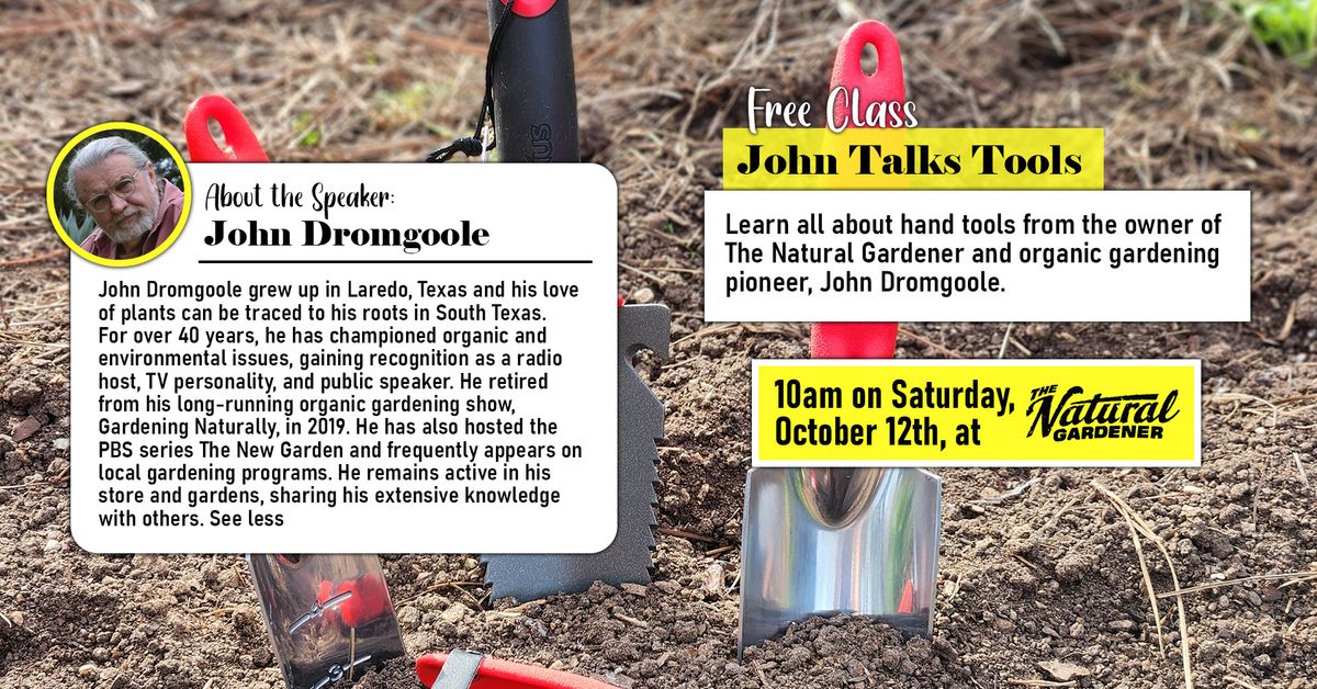 Free Class: John Talks Tools - Presented by John Dromgoole (TNG Owner)