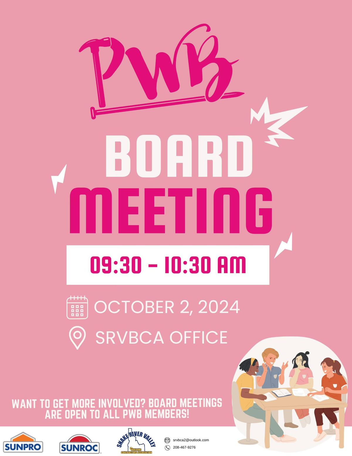 SRVBCA PWB Board Meeting