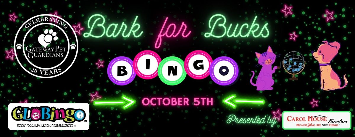 Bark for Bucks Glo Bingo