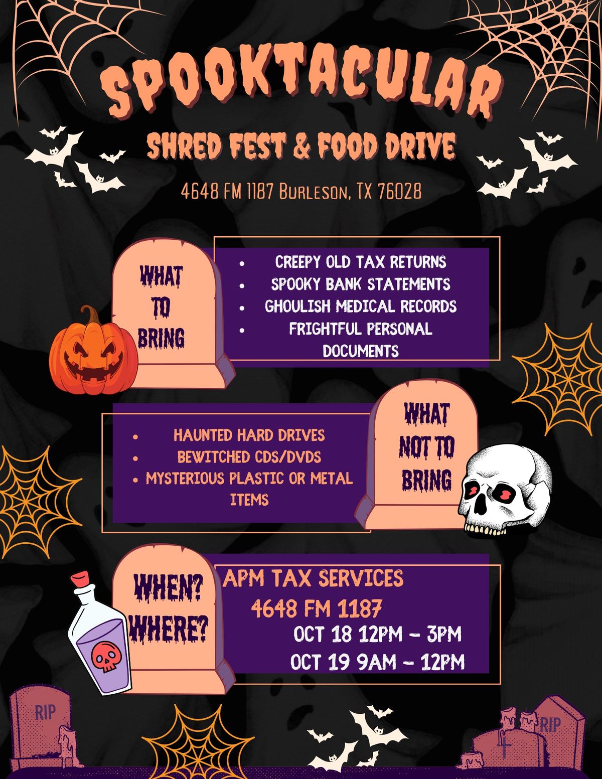 Halloween Shred Event & Food Drive