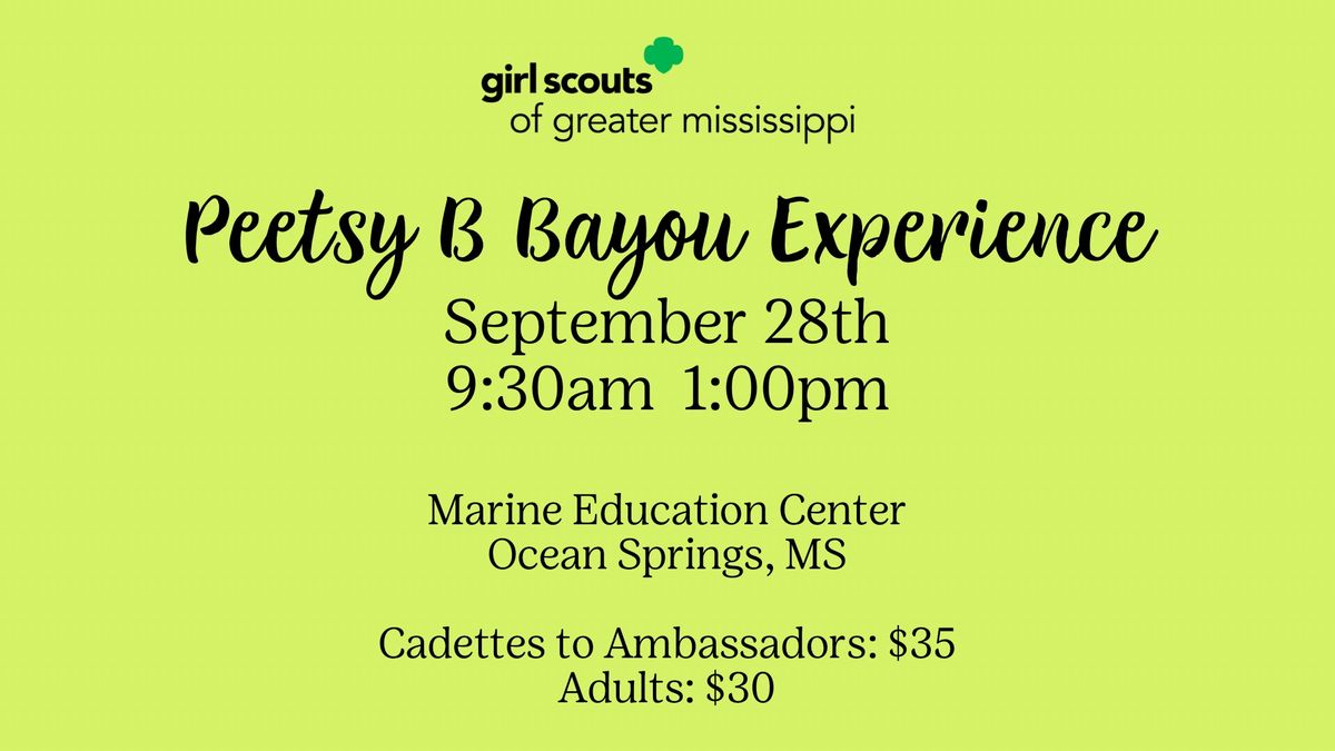 Peetsy B Bayou Experience