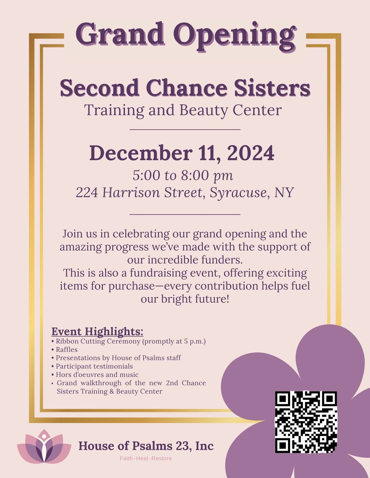 Grand Opening of 2nd Chance Sisters Training & Beauty Center 