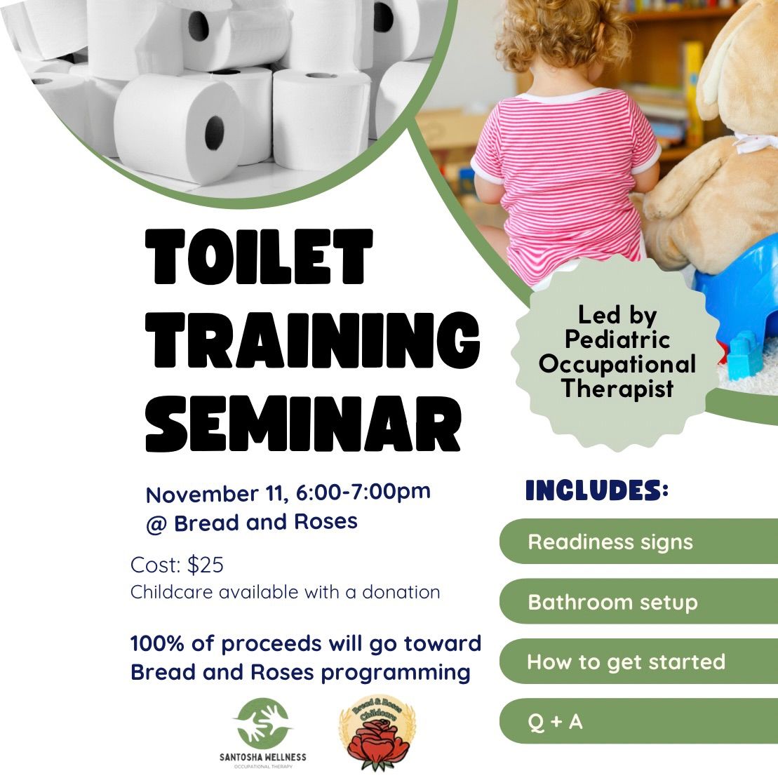 Toilet Training Seminar @ Bread and Roses Preschool