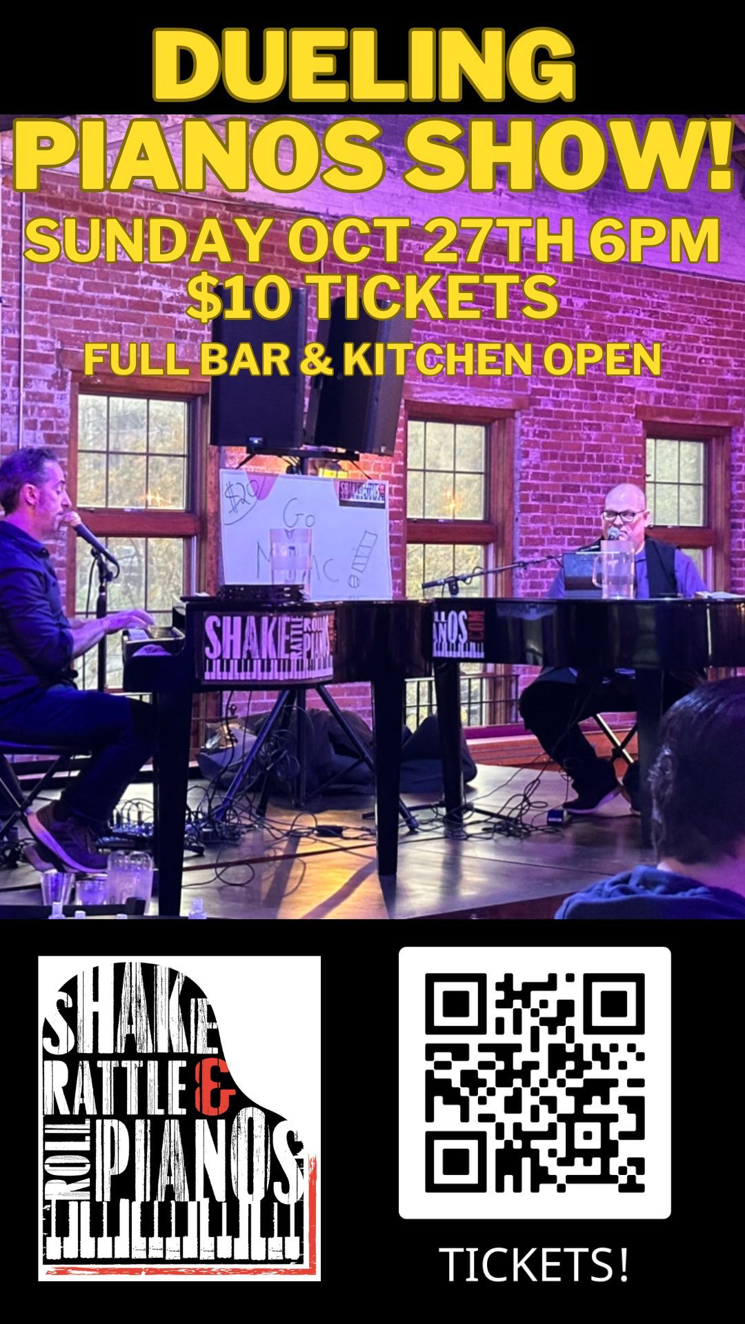 Shake, Rattle & Roll Dueling Pianos February Show in the Taproom!