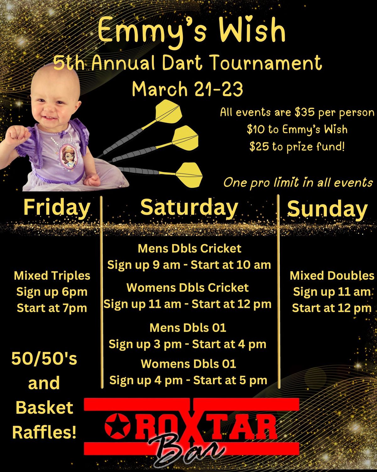 5th Annual Emmy\u2019s Wish Dart Tournament 