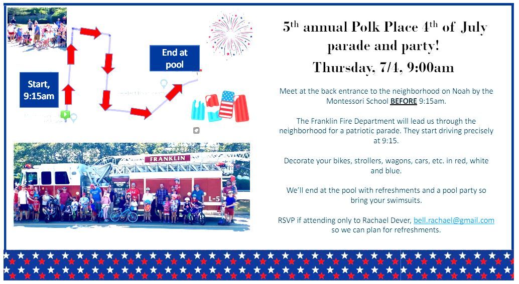 5th Annual Polk Place 4th of July Parade and Party