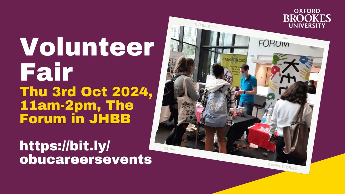 Oxford Brookes Volunteer Fair 2024