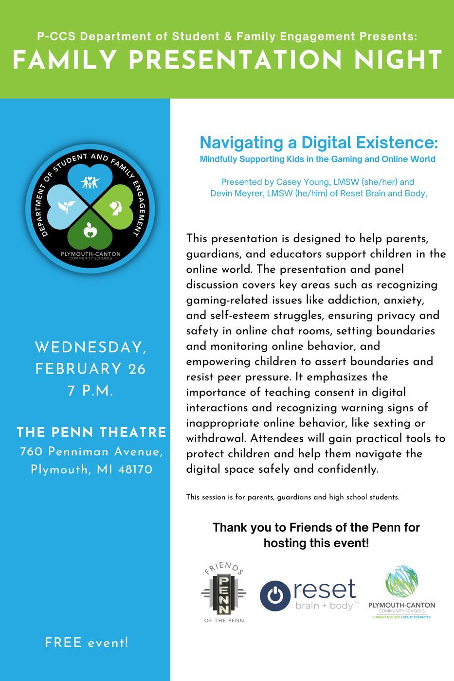 Family Presentation Night: Navigating a Digital Existence