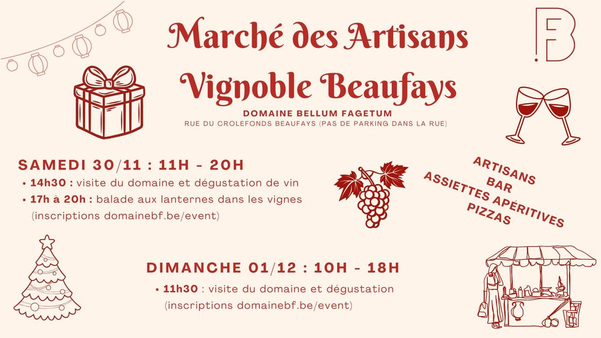 March\u00e9 Noel des artisans - Vignoble Beaufays