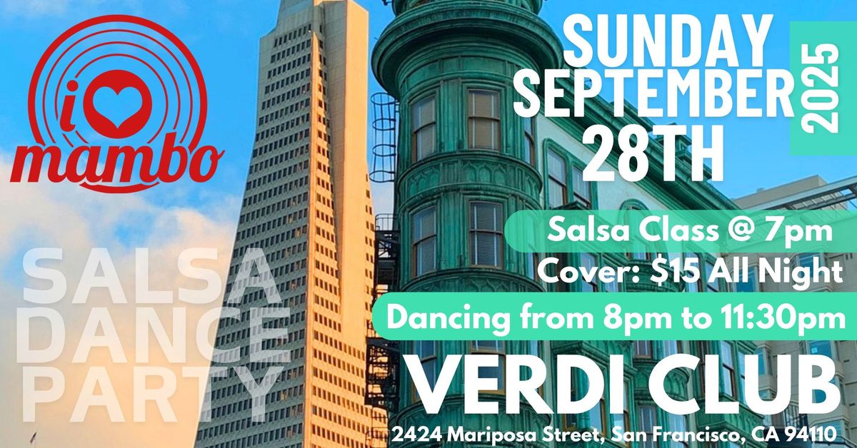 iHeartMambo - Sunday September 28th Edition - FREE Beginner and INT Salsa Classes at 7pm