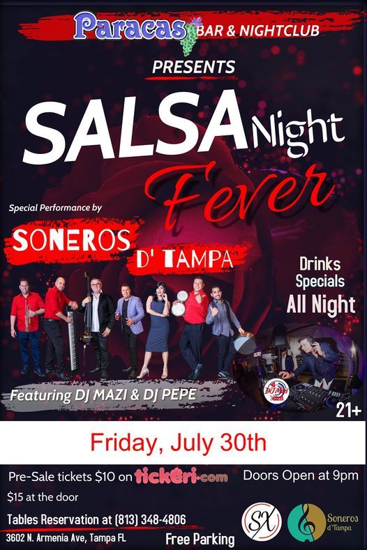 Salsa Night Fever con Soneros D' Tampa @ Paracas Bar & NightClub