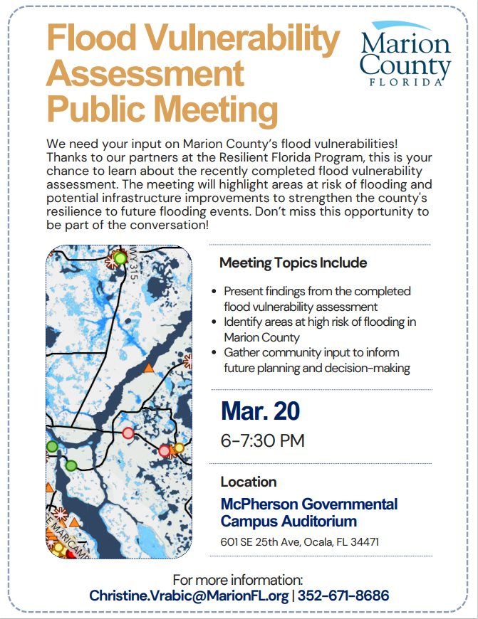 Flood Vulnerability Assessment Public Meeting