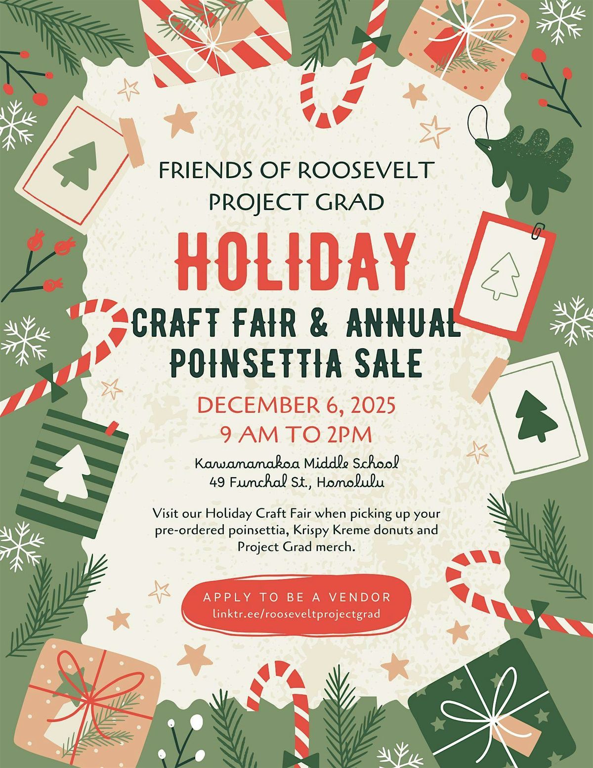 Roosevelt Project Grad Holiday Craft Fair