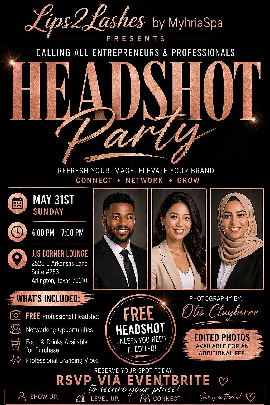 Headshot Party for Entrepreneurs & Professionals = Networking