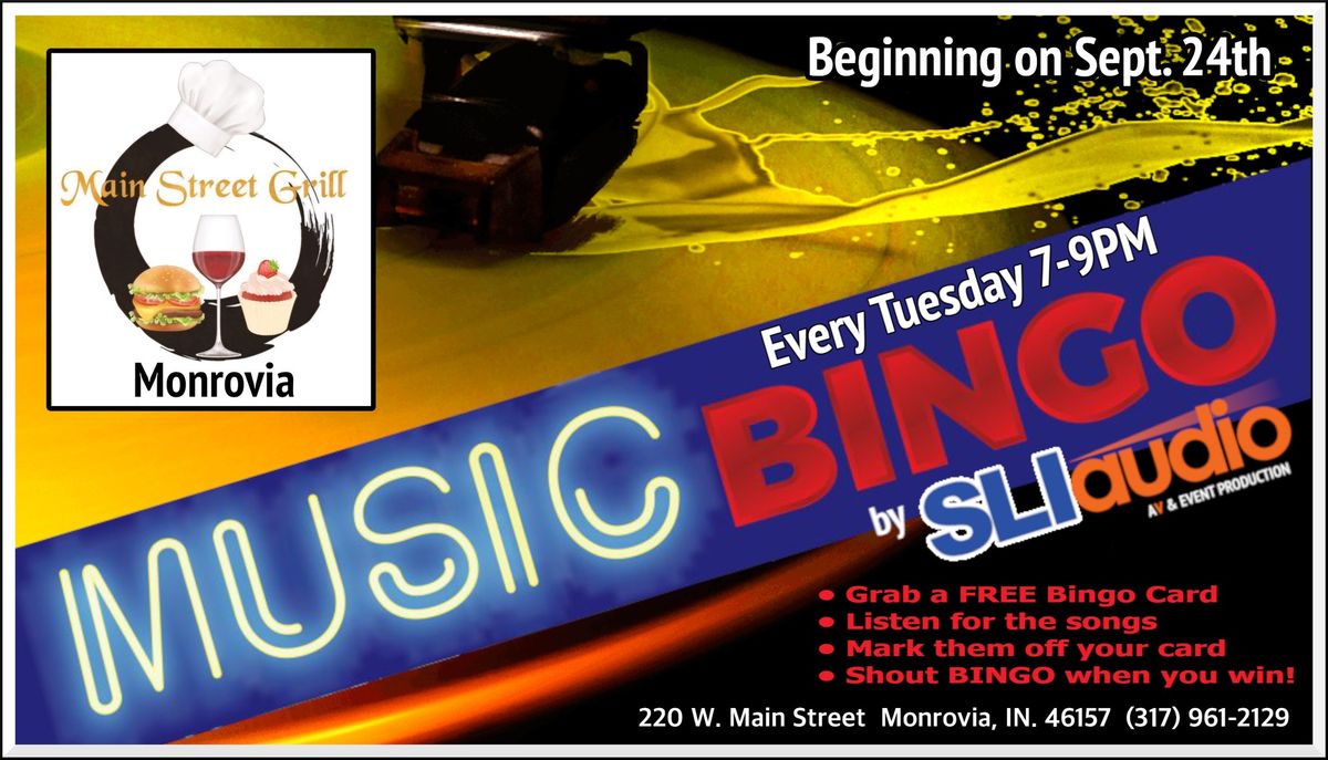 Music Bingo at Main Street Grill Monrovia