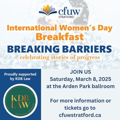 CFUW Stratford International Women's Day Breakfast