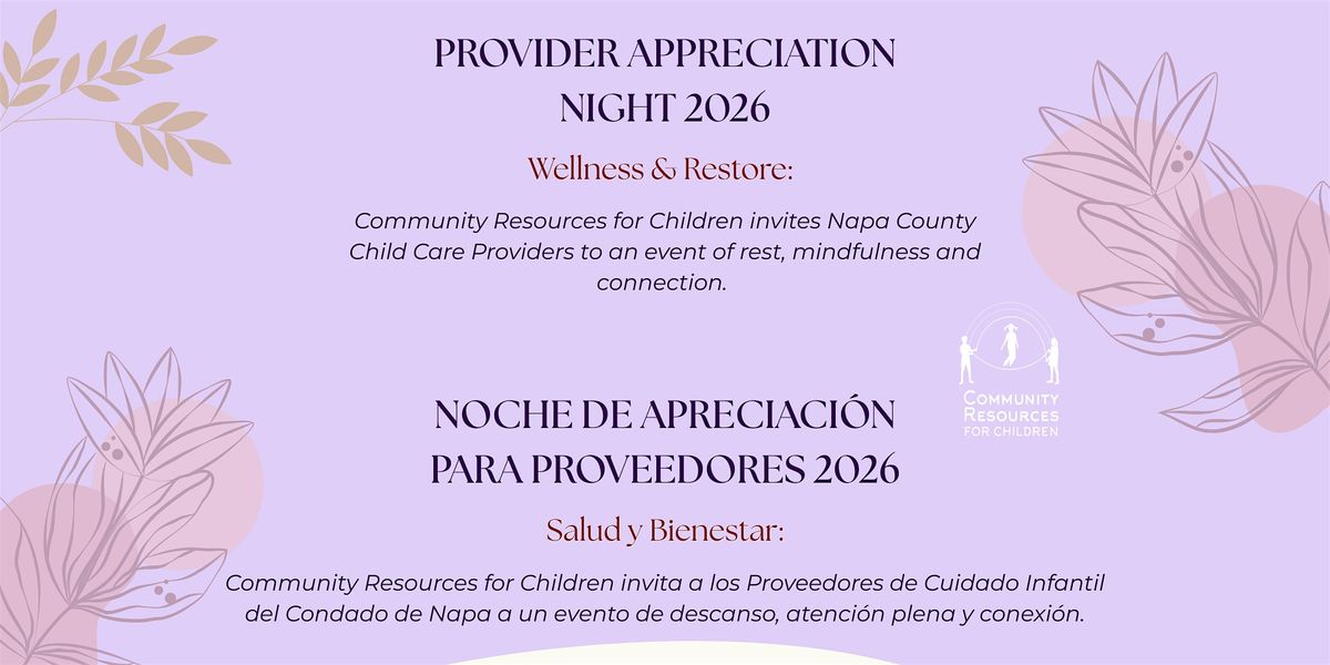 Provider Appreciation Night 2026 | Noche de Apreciaci\u00f3n para Proveedores