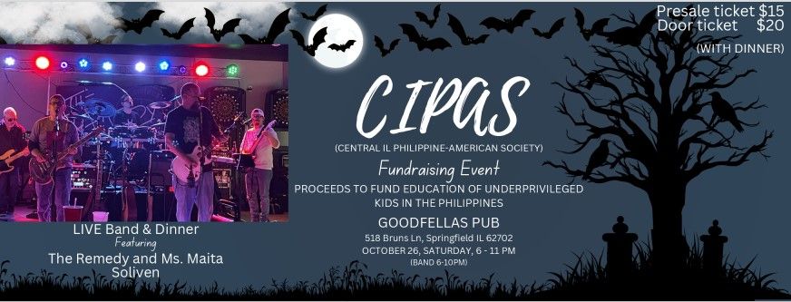 CIPAS Halloween Fundraising Event, featuring The Remedy Band & Ms. Maita Soliven