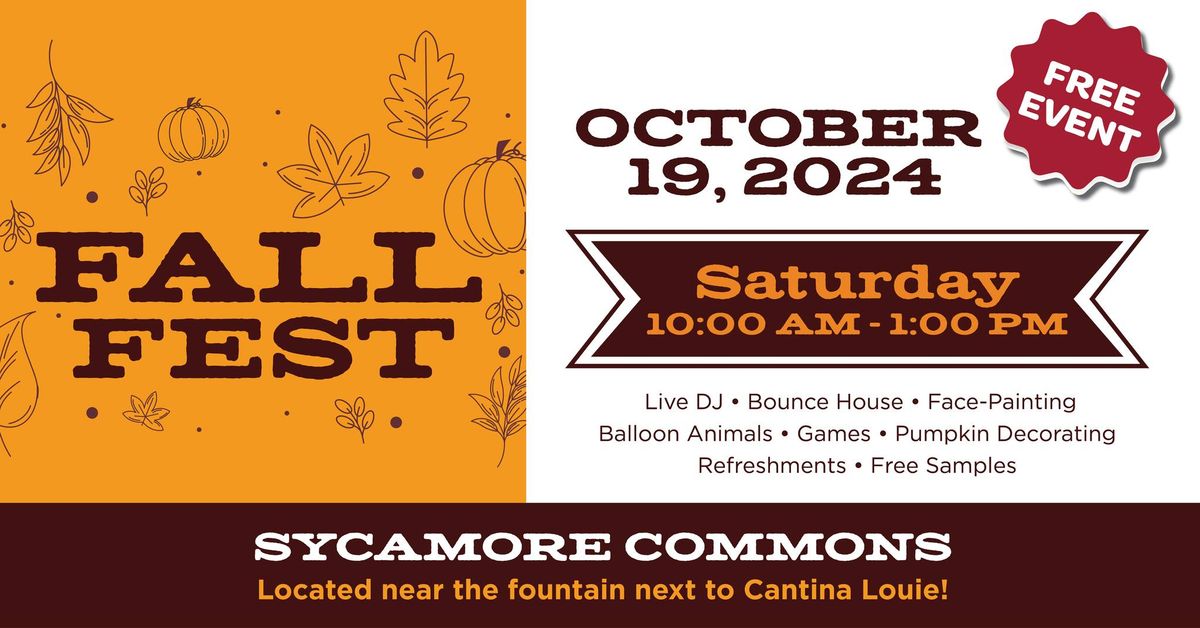 Fall Fest at Sycamore Commons - FREE EVENT!