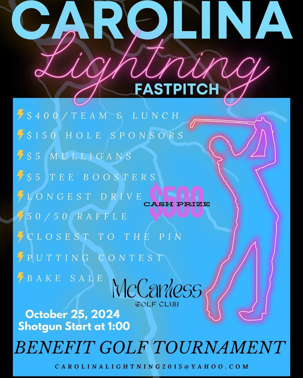 Carolina Lightning Fundraiser Golf Tournament