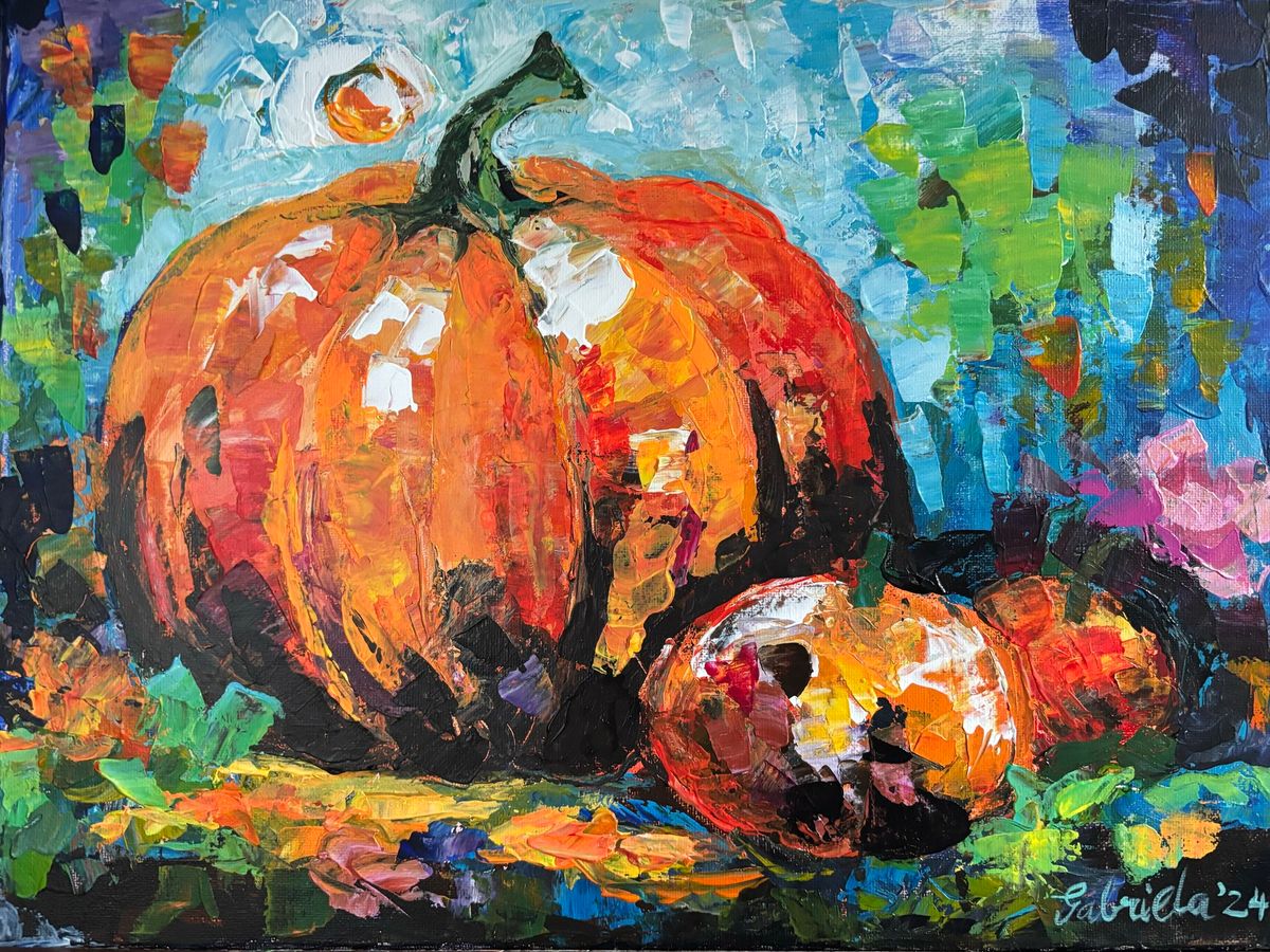 Fall Pumpkin Acrylic Paint Class 