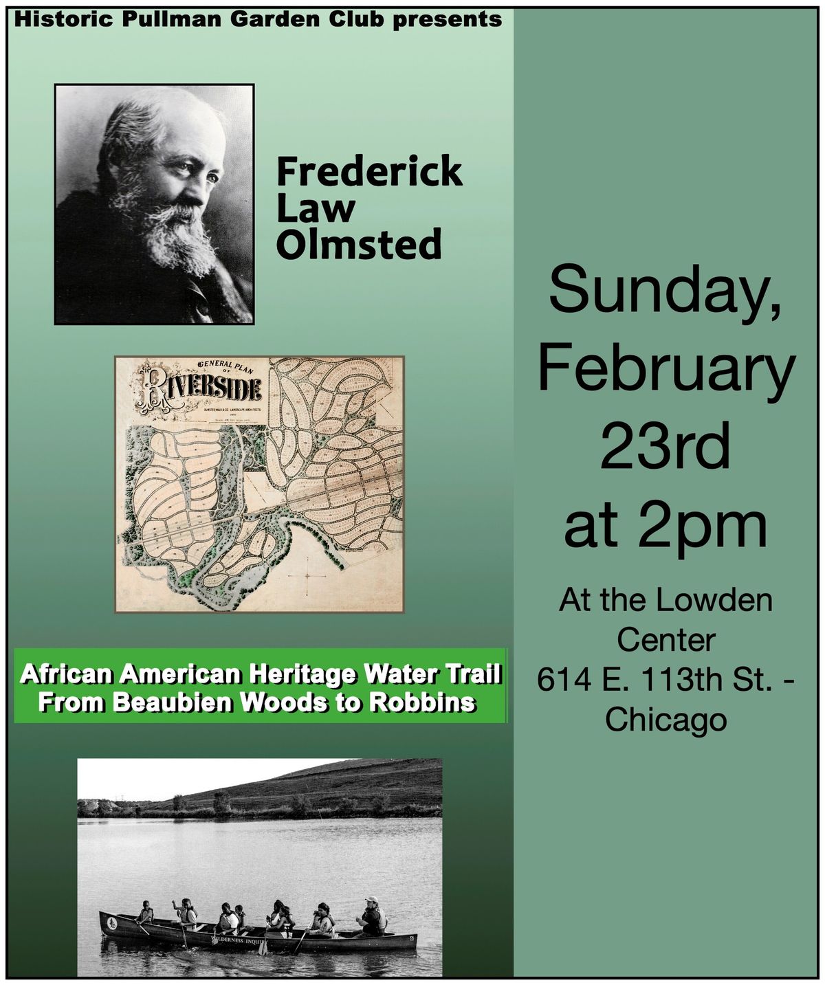 Two-for-One: "Frederick Law Olmsted" plus "The African American Water Trail"