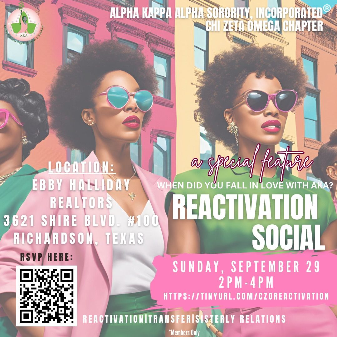 Chi Zeta Omega Fall Reactivation Social