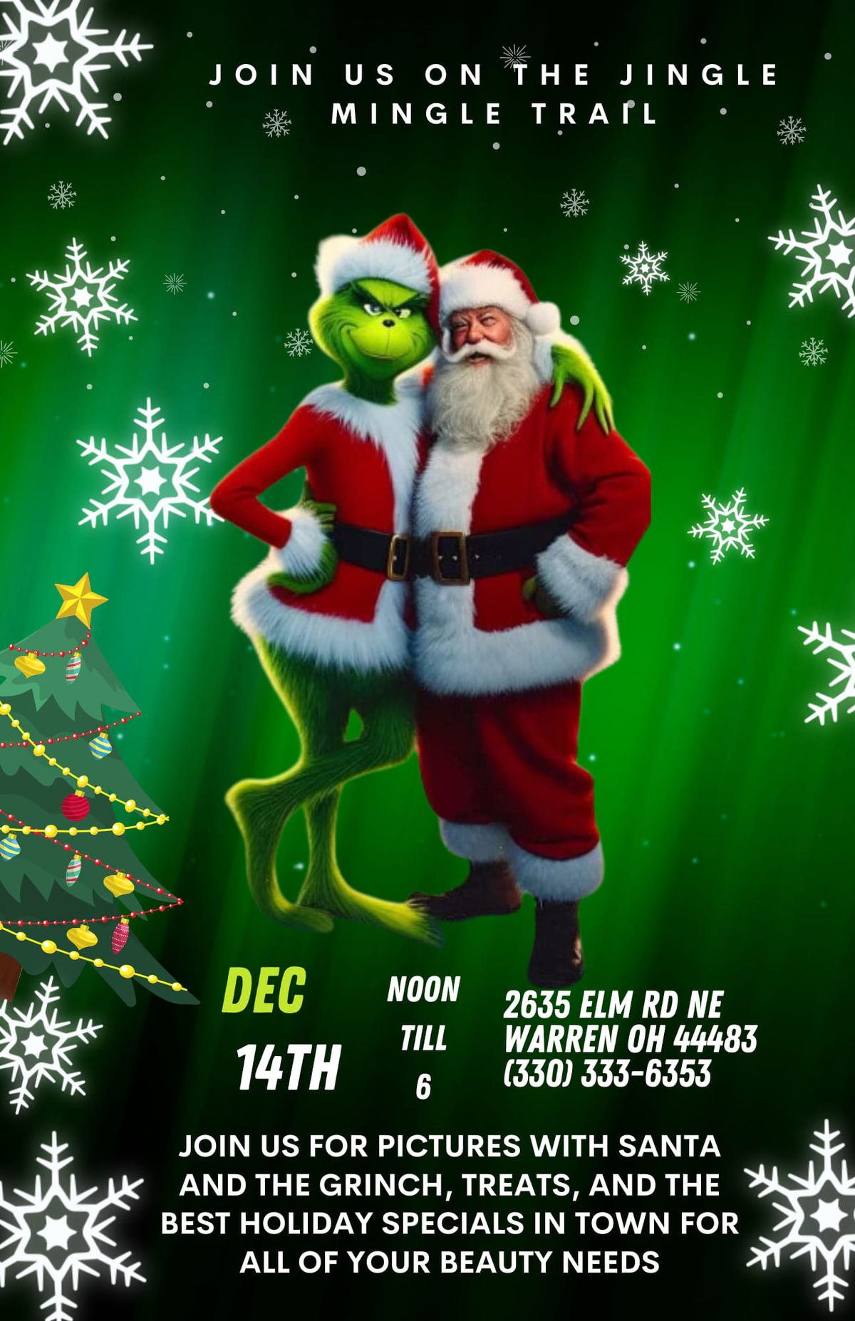 Pictures with Santa and Grinch Holiday Open House 