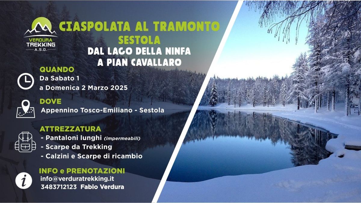 SESTOLA - Ciaspolata al Trmonto e Trekking da Pian del Falco a Sestola