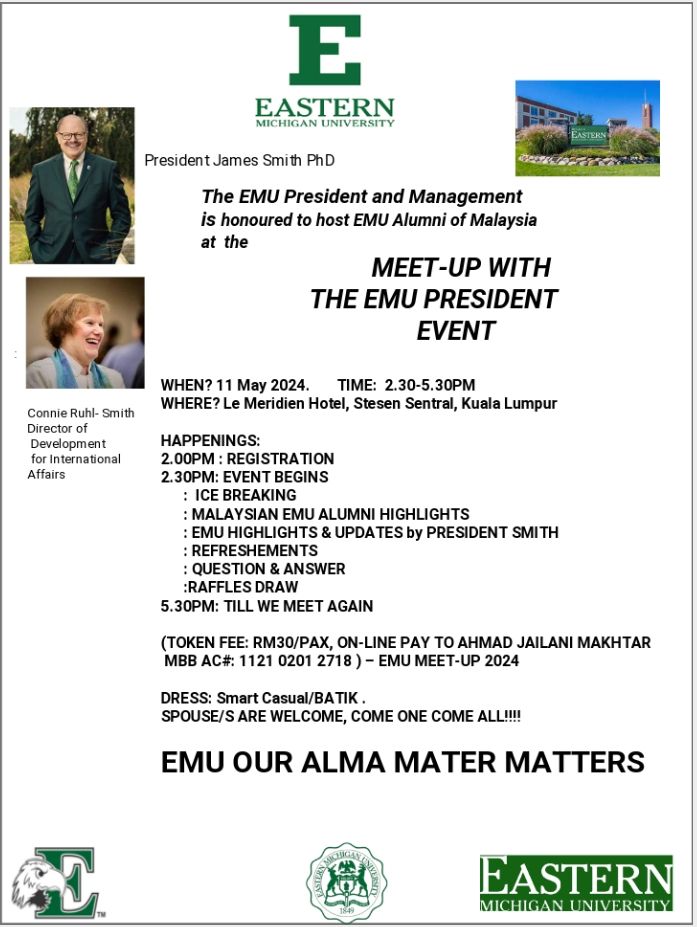 MEET UP WITH THE EASTERN MICHIGAN UNIVERSITY PRESIDENT EVENT