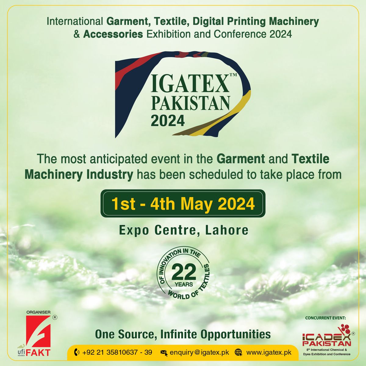 IGATEX PAKISTAN 2024 - Pakistan's Biggest Exhibition in the Garment and Textile Industry 