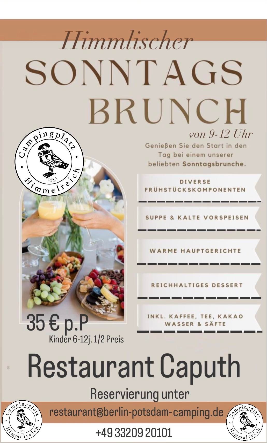 Himmlischer Sonntagsbrunch im Restaurant Caputh 