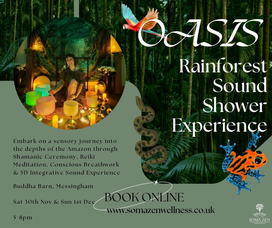 OASIS \ud83d\udc38 Rainforest Sound Shower Experience - 2 SPACES LEFT