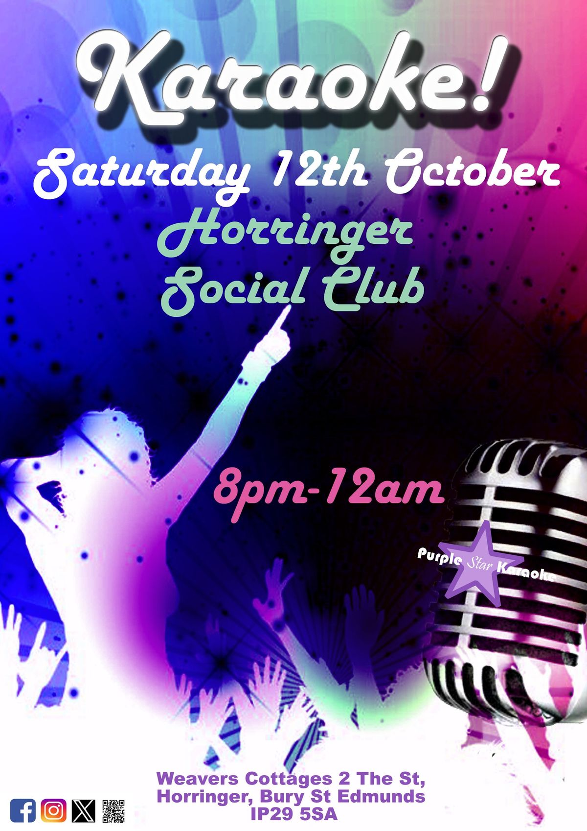 Karaoke at Horringer Social Club, Horringer, BSE